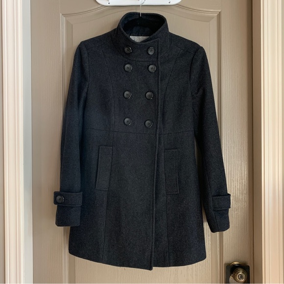 Forever 21 Jackets & Blazers - dark gray peacoat // forever 21 medium